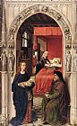 Rogier Van Der Weyden Canvas Paintings - St John the Baptist altarpiece - left panel